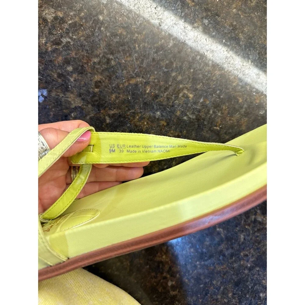 Sam Edelman Naomi Thing Sandal Lime Croc Size 9 NEW